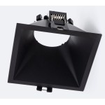 Foco fijo empotrar Cuadrado Konica PC Negro 85x85mm, para Lámpara GU10/MR16, desde 1,90€/ud